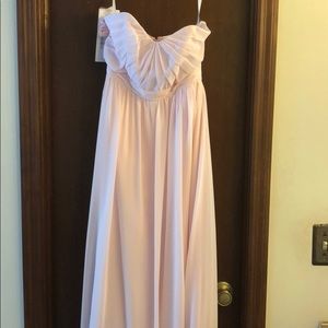 Floor length strapless bridesmaid dress. New.